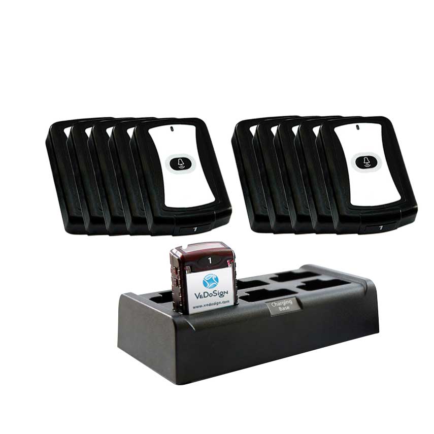 Service-1-knops-oproepsysteem-basic-met-10-knoppen.jpg Zorg service 1-knops oproepsysteem Basic met 10 knoppen + 1 pager - Afbeelding 1