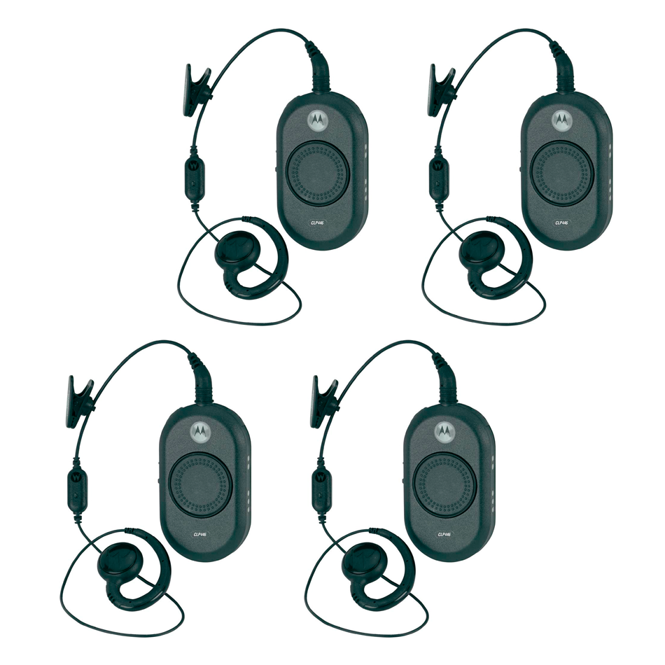 Set-4-Motorola-CLP446-portofoons-met-oortje-en-oplader-1.png Set van 4 Motorola CLP 446 portofoons met oortjes en opladers - Afbeelding 1