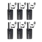 Set van 6 Kenwood portofoons PKT-23E met oortjes en multilader