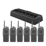 Set van 6 portofoons Kenwood TK-3701DE en multilader